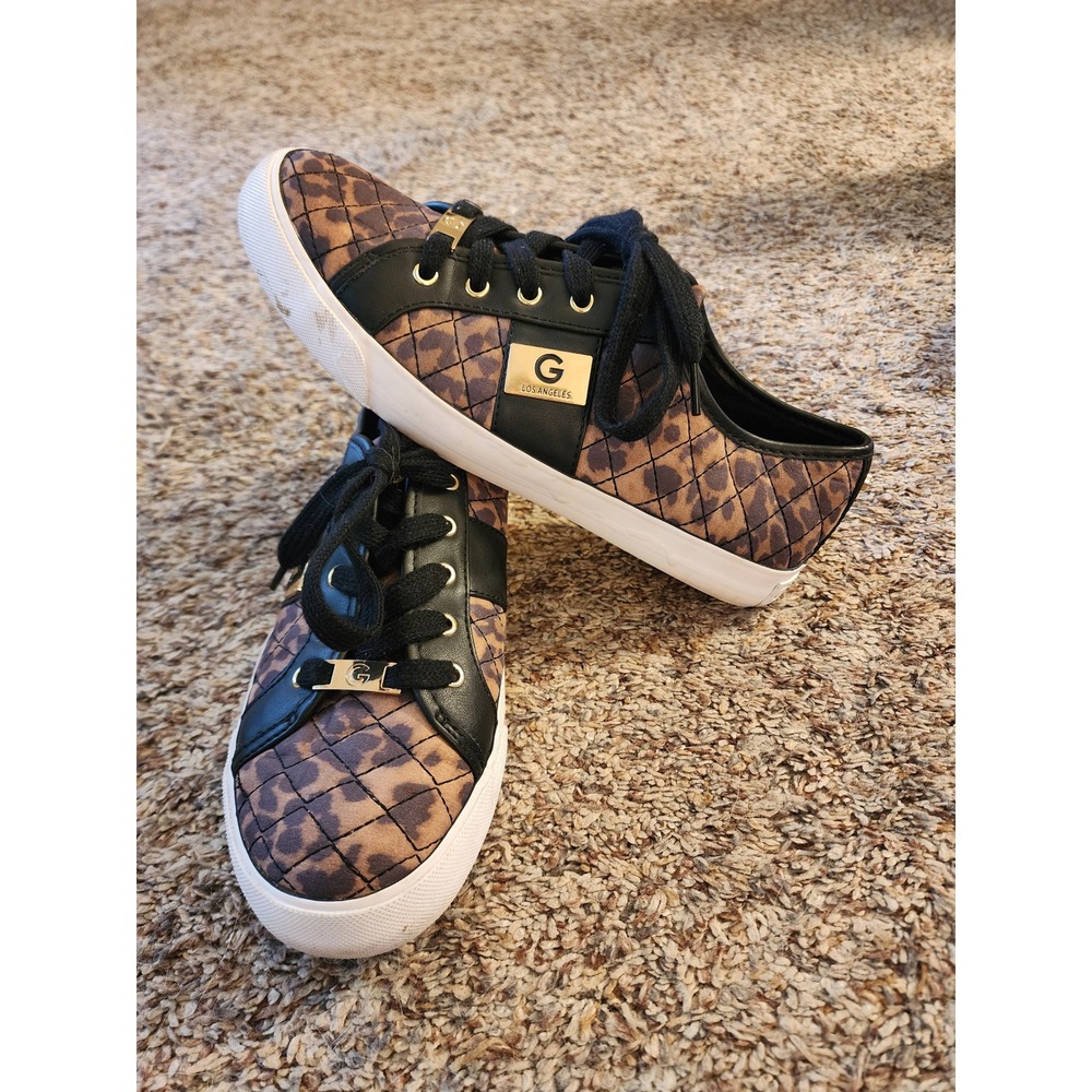 GBG Los Angeles Backer Leopard Quilted Low Top Sneakers Women 9